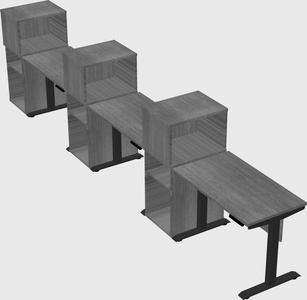 Height-adjustable desk - grade 3 w/cabinet