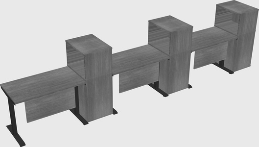 Height-adjustable desk - grade 3 w/cabinet