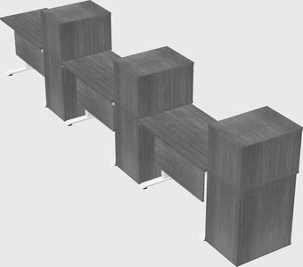 Height-adjustable desk - grade 3 w/cabinet
