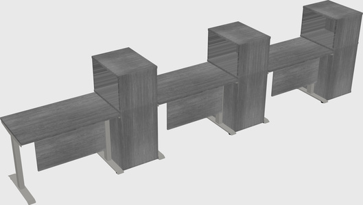 Height-adjustable desk - grade 3 w/cabinet