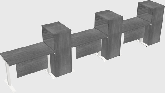 Height-adjustable desk - grade 3 w/cabinet
