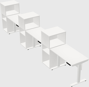 Height-adjustable desk - grade 3 w/cabinet