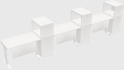 Height-adjustable desk - grade 3 w/cabinet