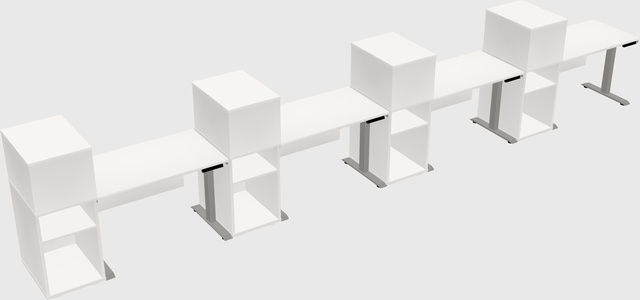 Height-adjustable Desk - Grade 3 W/cabinet