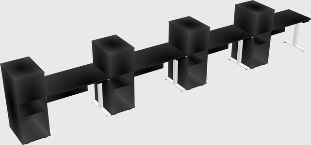 Height-adjustable Desk - Grade 3 W/cabinet