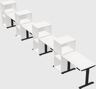 Height-adjustable desk - grade 3 w/cabinet