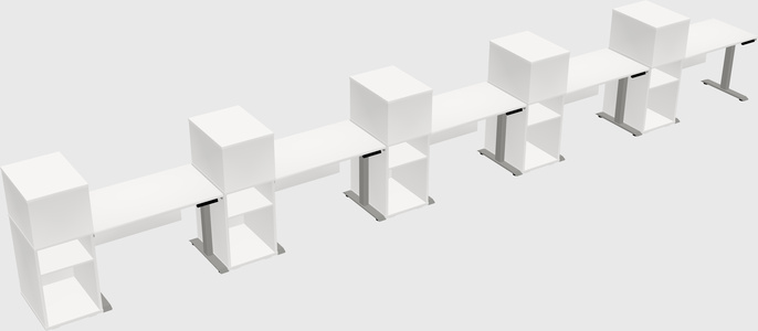 Height-adjustable Desk - Grade 3 W/cabinet