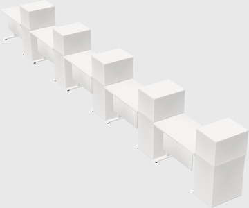 Height-adjustable desk - grade 3 w/cabinet