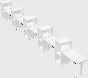 Height-adjustable desk - grade 3 w/cabinet
