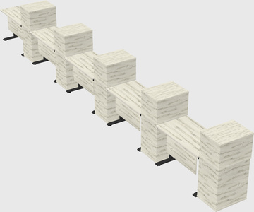 Height-adjustable desk - grade 3 w/cabinet