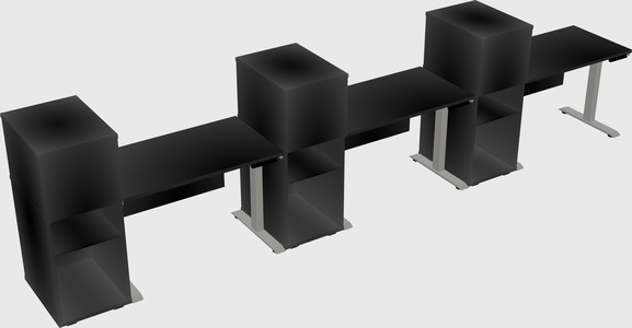 Height-adjustable Desk - Grade 3 W/cabinet
