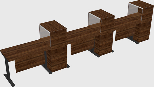 Height-adjustable desk - grade 3 w/cabinet