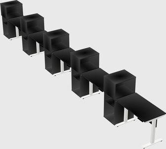 Height-adjustable desk - grade 3 w/cabinet