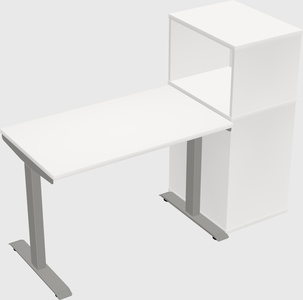 Height-adjustable desk - grade 3 w/cabinet