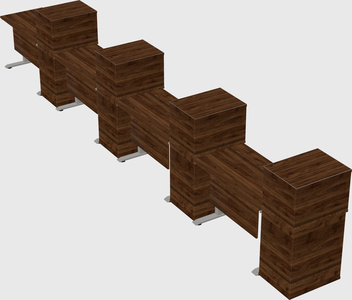 Height-adjustable desk - grade 3 w/cabinet
