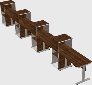 Height-adjustable desk - grade 3 w/cabinet