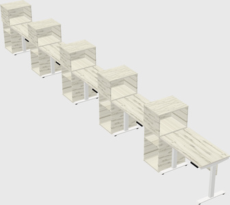 Height-adjustable desk - grade 3 w/cabinet