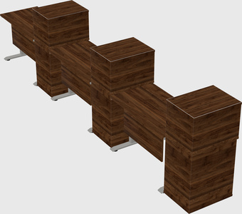 Height-adjustable desk - grade 3 w/cabinet