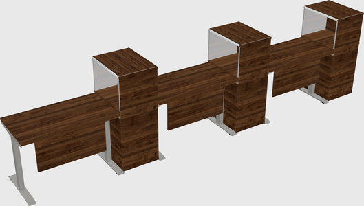 Height-adjustable desk - grade 3 w/cabinet