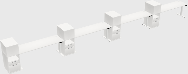 Height-adjustable desk - grade 3 w/cabinet