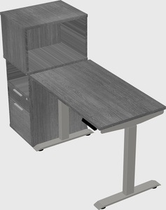 Height-adjustable desk - grade 3 w/cabinet