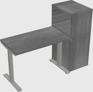 Height-adjustable desk - grade 3 w/cabinet