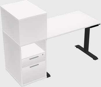 Height-adjustable desk - grade 3 w/cabinet