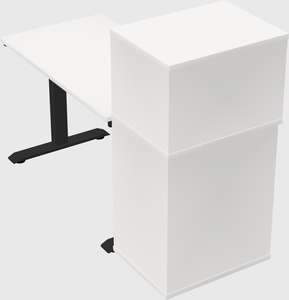 Height-adjustable desk - grade 3 w/cabinet