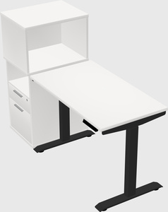 Height-adjustable desk - grade 3 w/cabinet