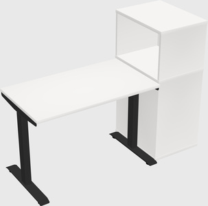 Height-adjustable desk - grade 3 w/cabinet