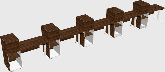 Height-adjustable desk - grade 3 w/cabinet