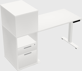 Height-adjustable desk - grade 3 w/cabinet