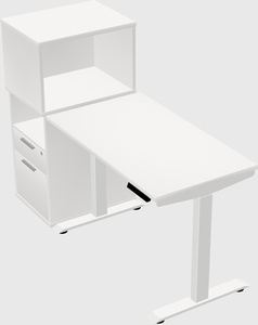 Height-adjustable desk - grade 3 w/cabinet