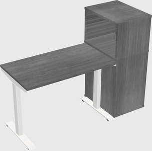 Height-adjustable desk - grade 3 w/cabinet