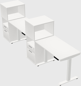 Height-adjustable desk - grade 3 w/cabinet