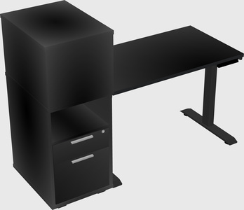 Height-adjustable desk - grade 3 w/cabinet