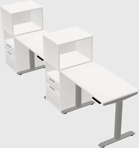 Height-adjustable desk - grade 3 w/cabinet