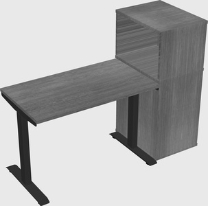 Height-adjustable desk - grade 3 w/cabinet