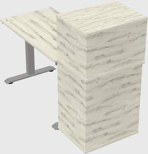 Height-adjustable desk - grade 3 w/cabinet