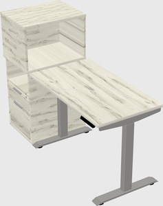 Height-adjustable desk - grade 3 w/cabinet