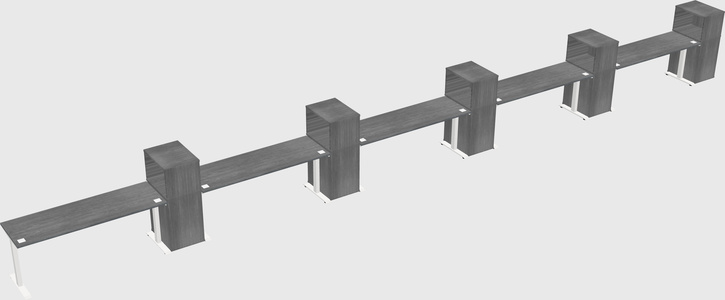 Height-adjustable desk - grade 3 w/cabinet
