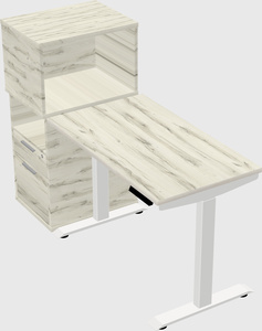 Height-adjustable desk - grade 3 w/cabinet