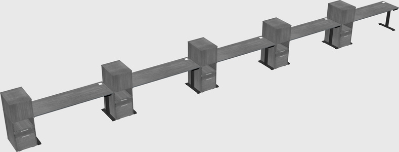 Height-adjustable Desk - Grade 3 W/cabinet