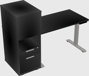 Height-adjustable desk - grade 3 w/cabinet