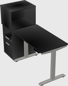 Height-adjustable desk - grade 3 w/cabinet