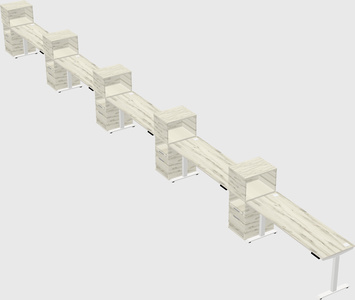 Height-adjustable desk - grade 3 w/cabinet