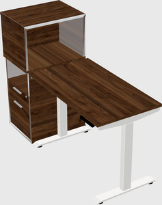 Height-adjustable desk - grade 3 w/cabinet