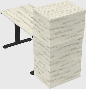 Height-adjustable desk - grade 3 w/cabinet