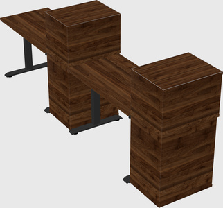Height-adjustable desk - grade 3 w/cabinet
