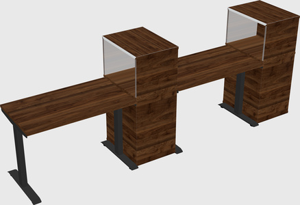 Height-adjustable desk - grade 3 w/cabinet